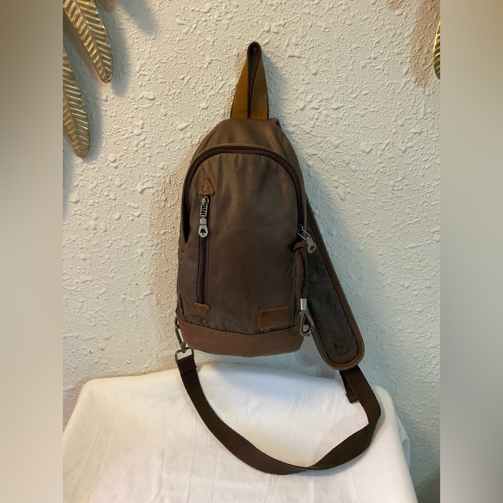 The Same Direction Light Coated Canvas Sling Bag - image 1